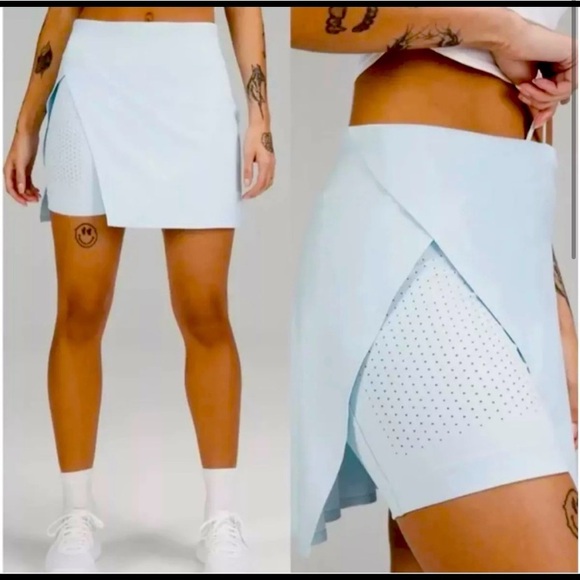 lululemon athletica Dresses & Skirts - NWOT Rare lululemon high-rise hr side slit tennis skirt high rise powder wrap
